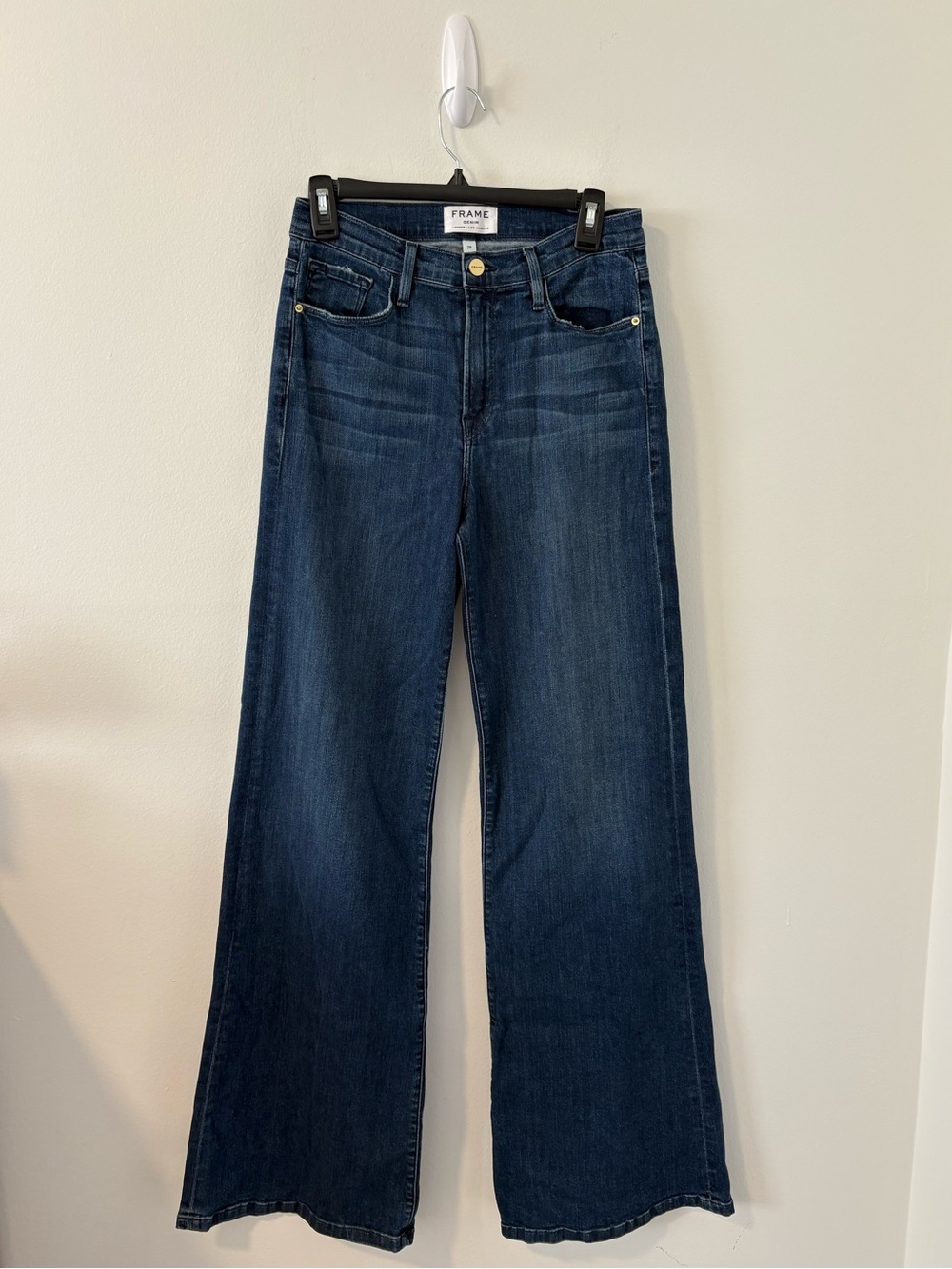 FRAME High Rise Wide Leg Jeans Rockaway Size 29